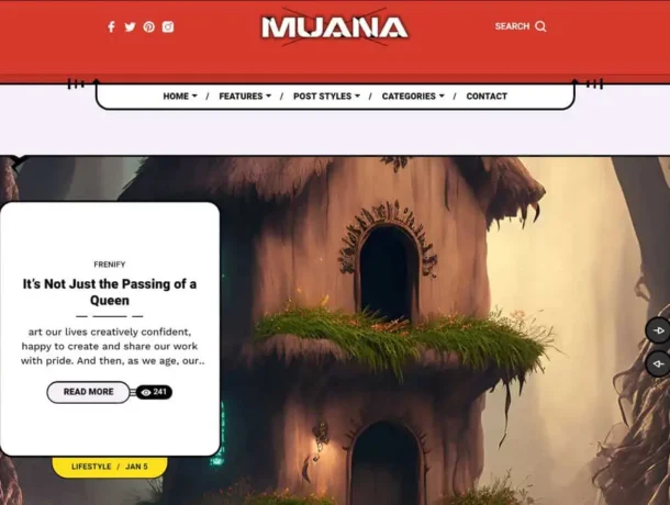 The Mauna Blogs demo provides an elegant and insightful website for blogging, offering a refined design with essential tools for a seamless and stylish blogging experience.