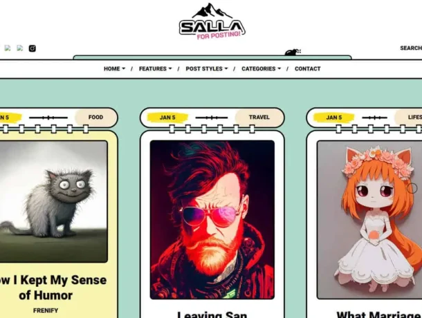 The Salla Blogs demo is the best website for blog writing, featuring a stylish design and essential tools for bloggers, creating a sleek and contemporary platform for content creation.