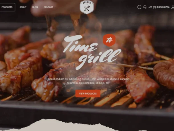 The barbeque grills online store demo, GrillPro, offers a modern design with essential tools for easy browsing and purchasing, providing a seamless online shopping experience for grilling enthusiasts.