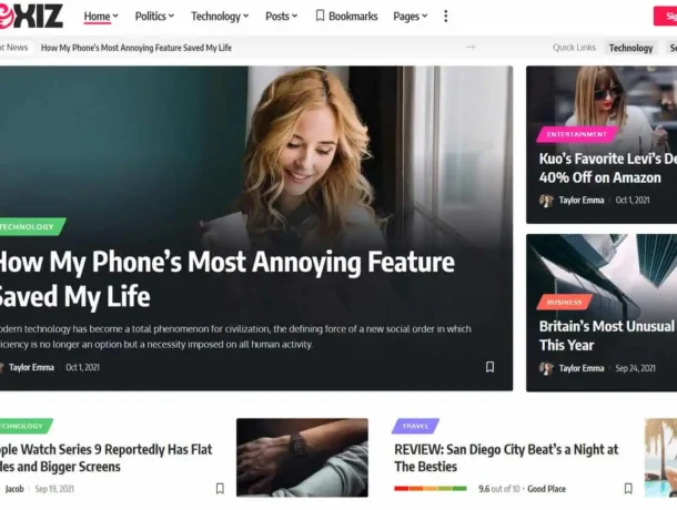 The Foxiz Blogs demo offers a modern and vibrant design with essential tools for a dynamic blog website, providing a stylish and engaging platform for bloggers.