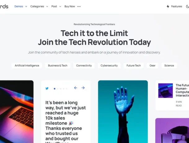 Tech Website - Caards (Image Via VeenWebs.com)