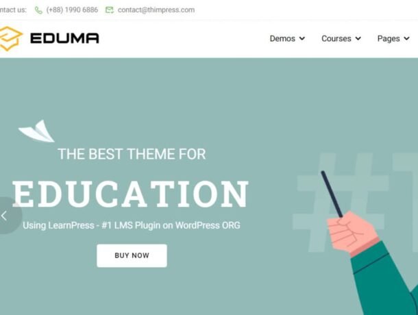 Website for Online Education Service | Education Website - EDUMA (Image Via VeenWebs.com)