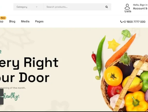 Website for Online Grocery Store | Shopping Website - Groffer (Image Via VeenWebs.com)