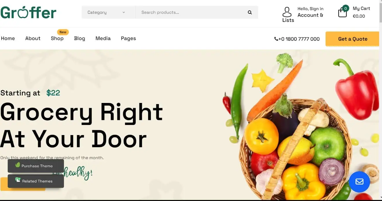 Website for Online Grocery Store | Shopping Website - Groffer (Image Via VeenWebs.com)