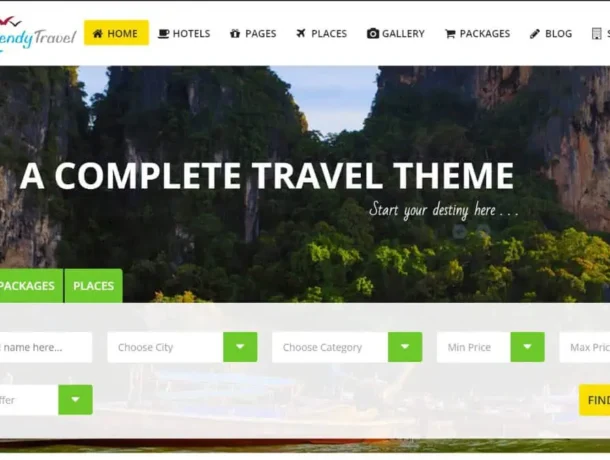 Website for Tours and Booking Service | Travel Booking Website