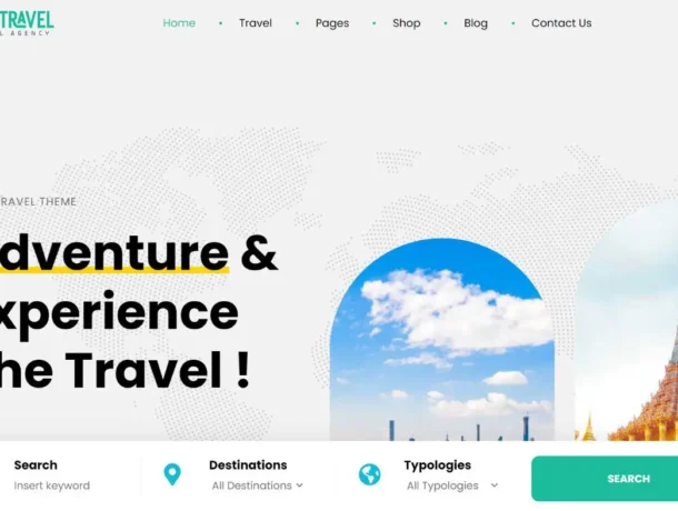 Website for Travel Agency - Website for Tours and Hotel Bookings Service | Travel and Hotel Booking Website (Image Via VeenWebs.com)