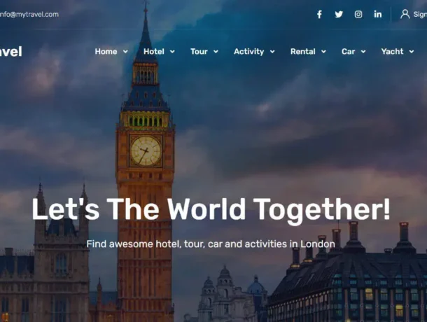 Website for Tours and Hotel Bookings Service | Travel and Hotel Booking Website