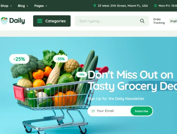 Website for Grocery Store