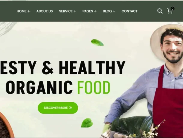 Website for Organic Food: Nourish Your Body Naturally | E-Commerce Website (Image Via VeenWebs.com)